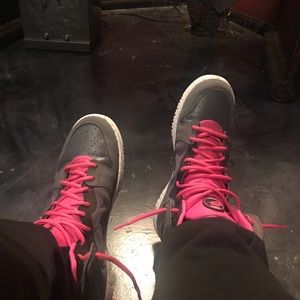 Easy worn/Gray&Pink..NIKE, Hi-Tops! Men’s,Size: 11